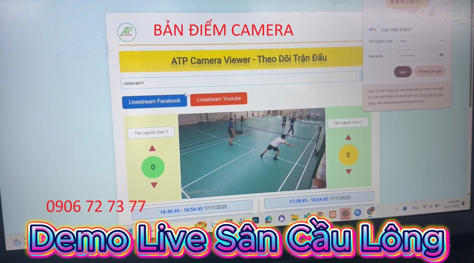 ứng dụng ghi điểm cho sân cầu long bàn bida