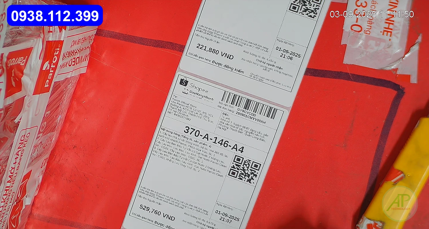 Demo lắp camera quay đóng gói